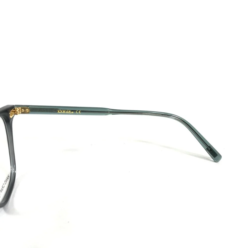Iconik Eyeglasses Frames TYLER C2 Clear Blue Round Full Rim Horn Rim 52-18-145